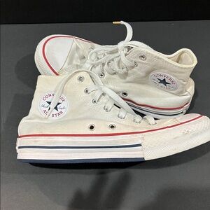 Classic White High-Top Kids Sneakers